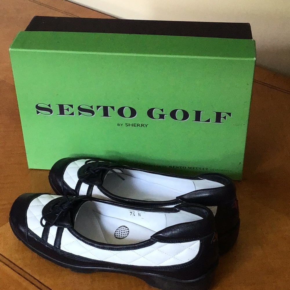 Sesto Meucci Golf shoes by Sherry SZ 7.5N Navy/WH